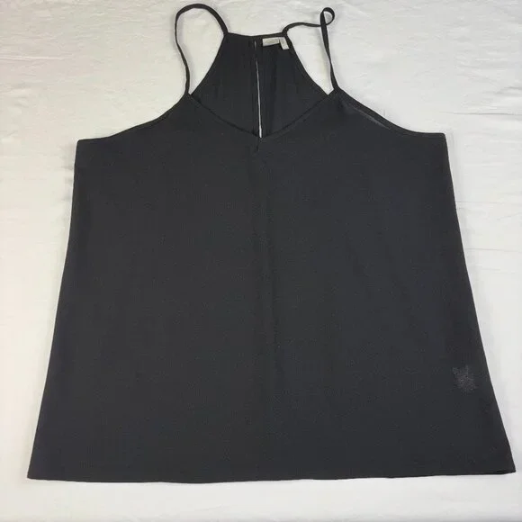 Paper Crane Black Sleeveless Halter Top - Size L - Picture 1 of 5
